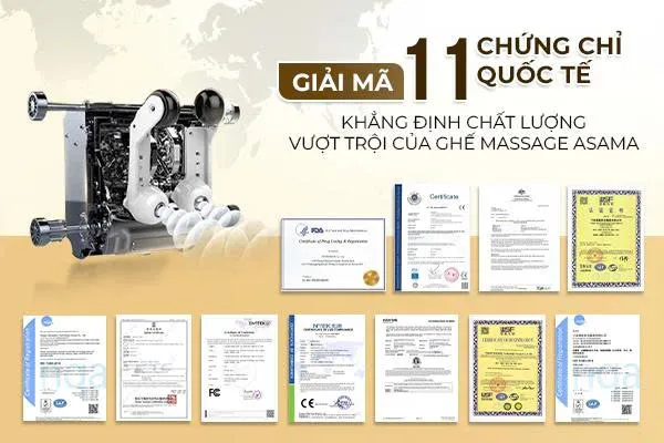 Giải Mã 11 Chứng Chỉ Quốc Tế Khẳng Định Chất Lượng Vượt Trội Của Ghế Massage ASAMA