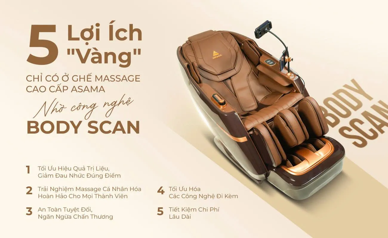 5 Loi Ich Vang Chi Co O Ghe Massage Cao Cap Asama Nho Cong Nghe Body Scan