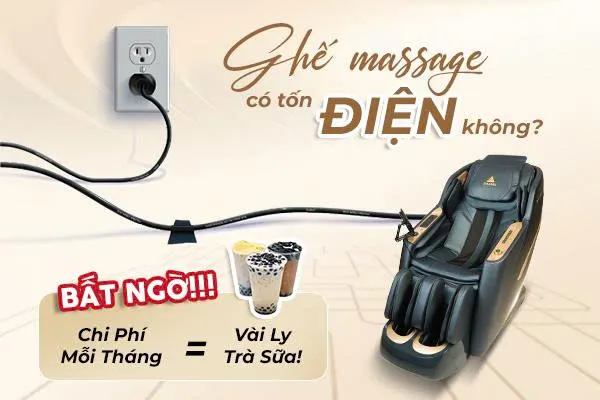 Ghế Massage Có Tốn Điện Không? Bất Ngờ Với Chi Phí Mỗi Tháng Chỉ Bằng Vài Ly Trà Sữa!