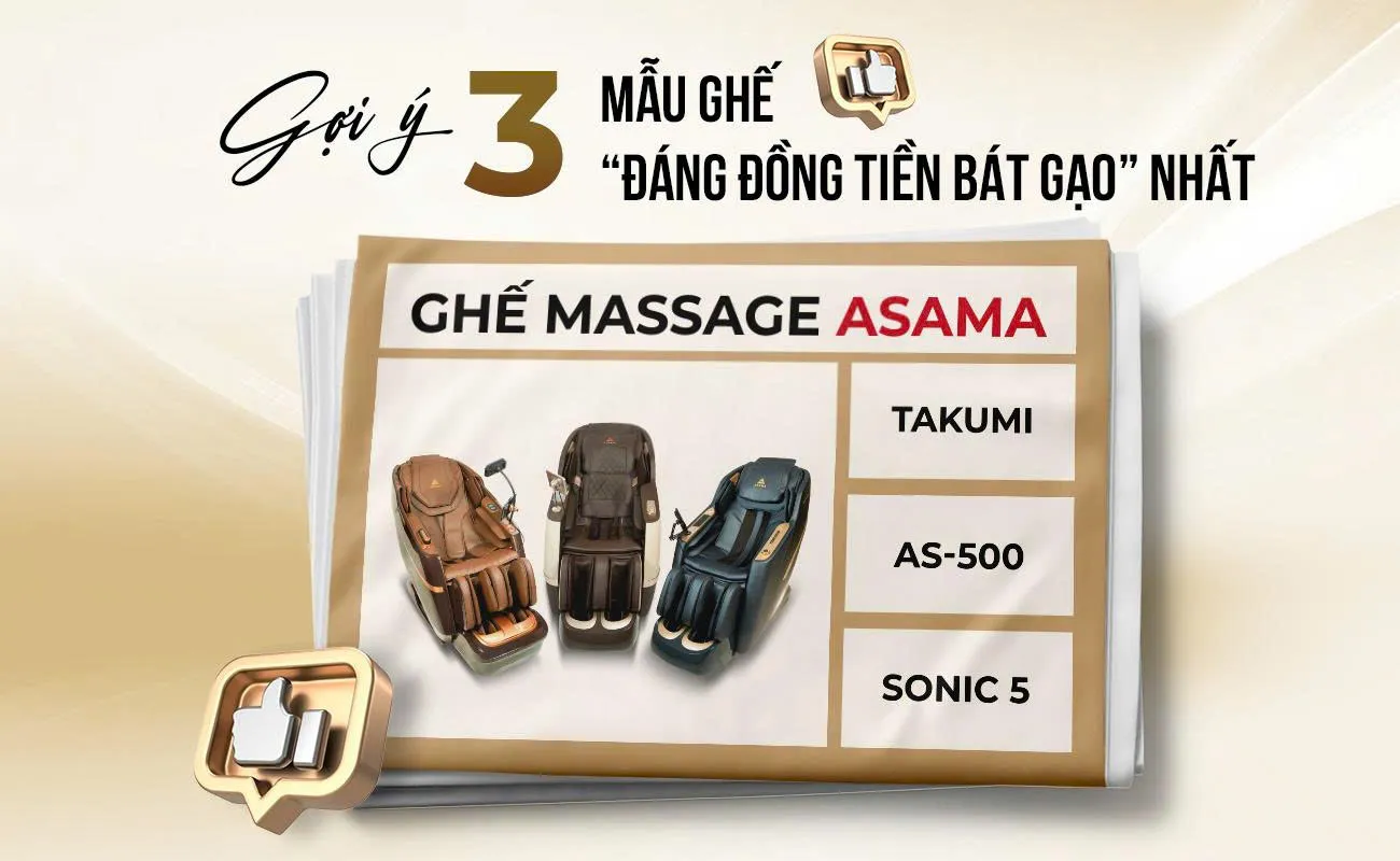 Goi Y 3 Mau Ghe Massage Asama “Dang Dong Tien Bat Gao” Nhat