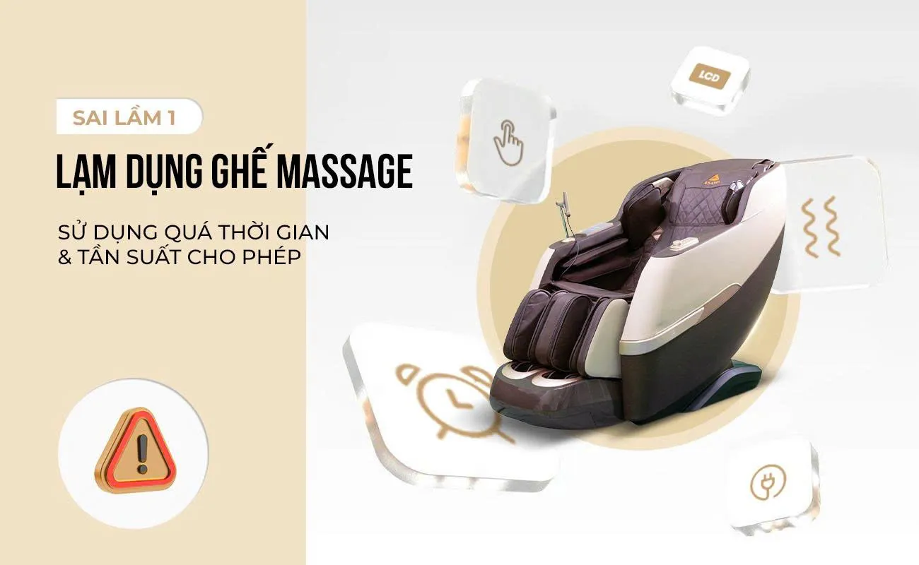 Sai Lam 1  Lam Dung Ghe Massage, Su Dung Qua Thoi Gian Va Tan Suat Cho Phep