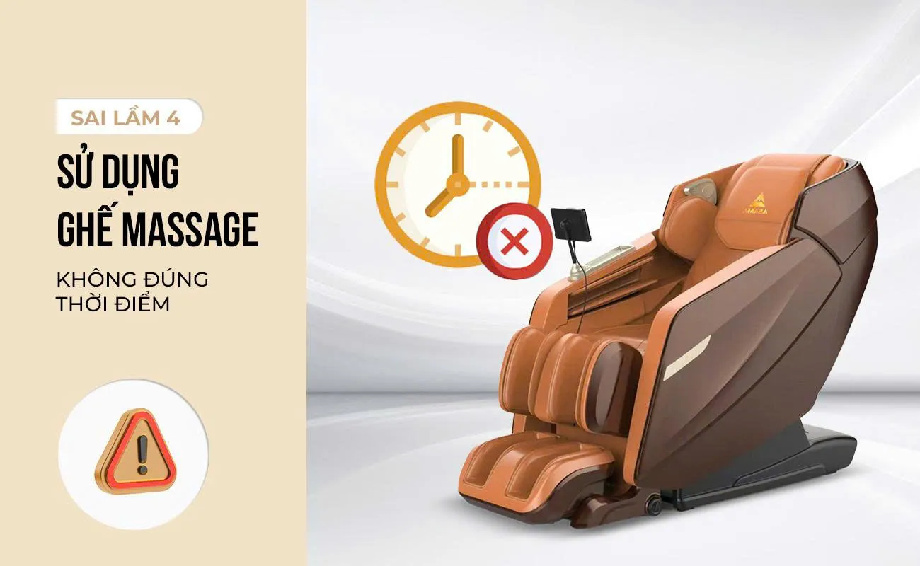 Sai Lam 4  Su Dung Ghe Massage Khong Dung Thoi Diem