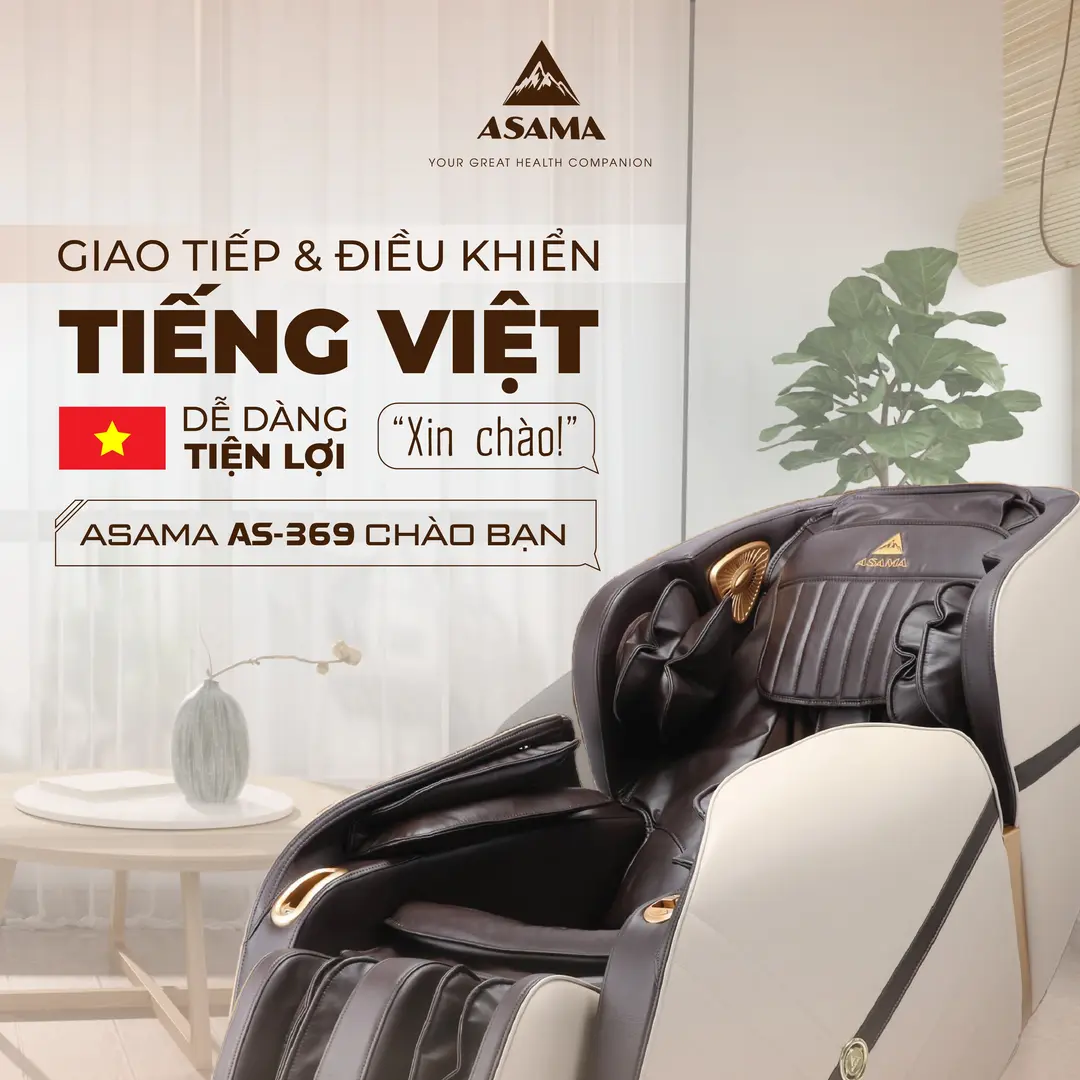 Dieu Khien Thong Minh Bang Giong Noi  Ghe Massage Asama AS-369