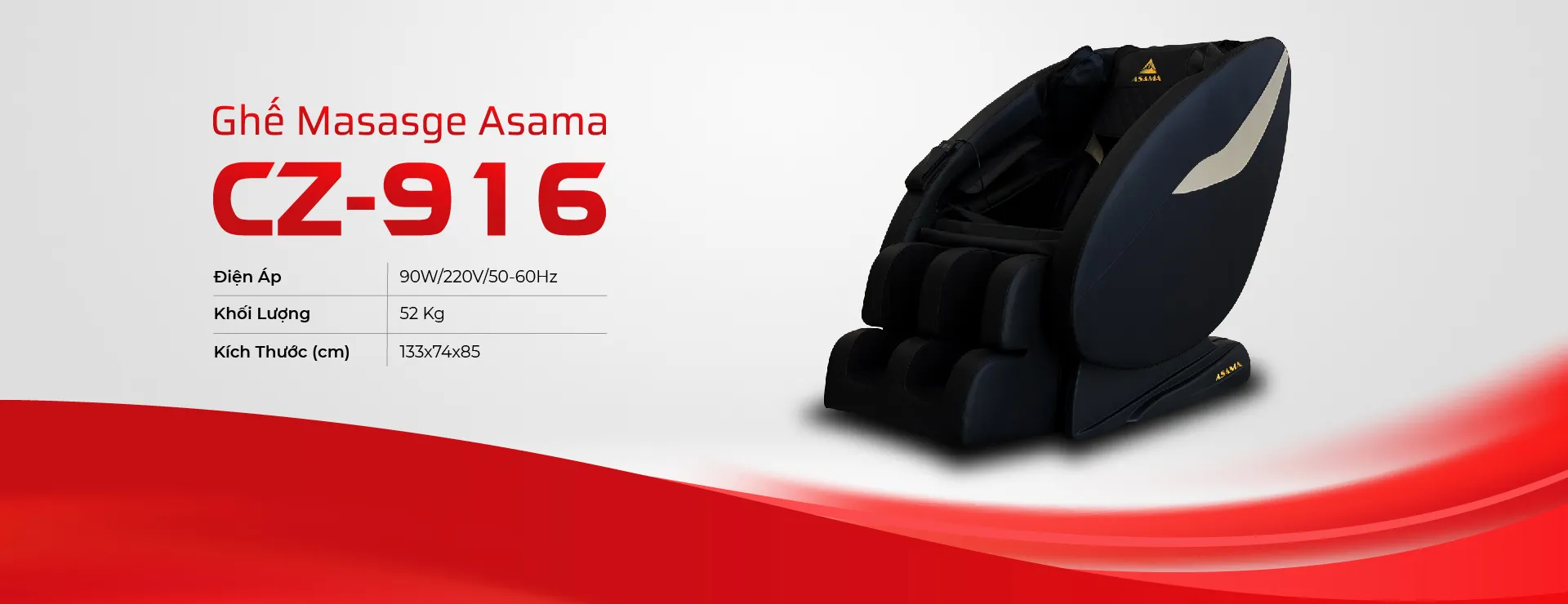 Ghe Massage Asama CZ-916 (Banner Tong Quan)