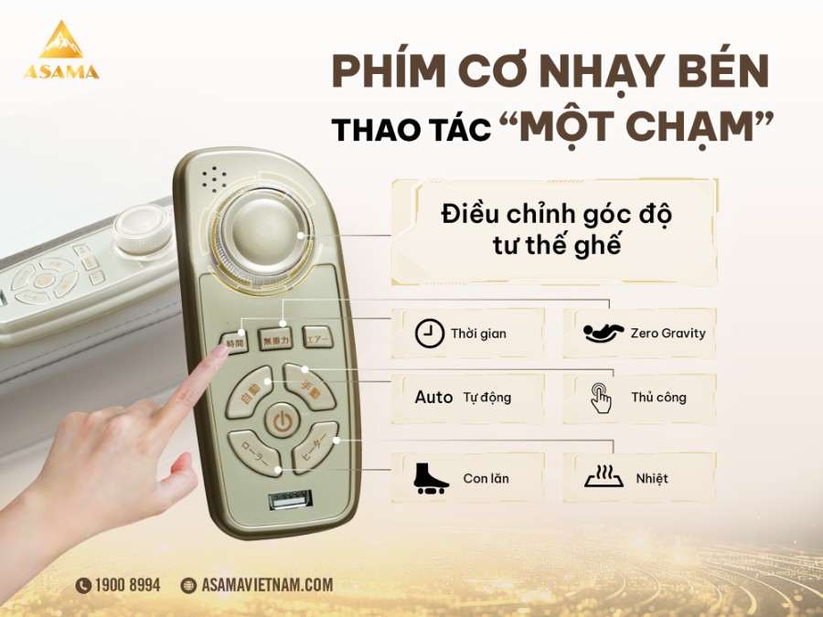 Ghế Massage ASAMA AS500 phím cơ